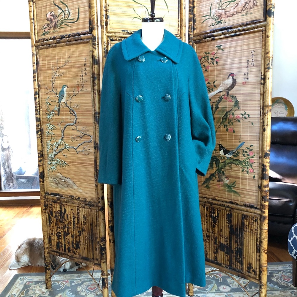 Bromleigh Vintage Emerald Green Wool Coat